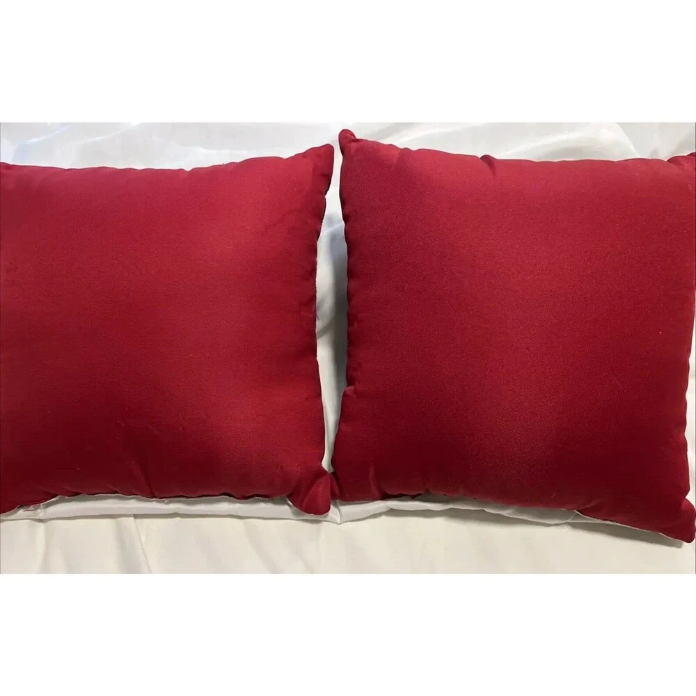 Small Town Christmas  Tapestry Square Throw Pillows 12x12”x4” (2) Vintage